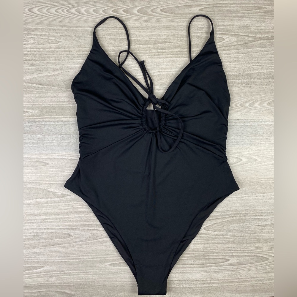 LSPACE Piper Classic One-Piece Swimsuit Tie Keyhole Black Size XS - Picture 10 of 15